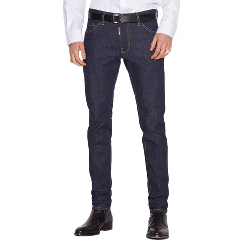 Thời trang Nam Xanh Đen Quần jeans - Quần Jean Nam Dsquared2 Men's Modern Slim Fit S79LA0054 Coolguy Màu Xanh Đen Size 44 - Vua Hàng Hiệu