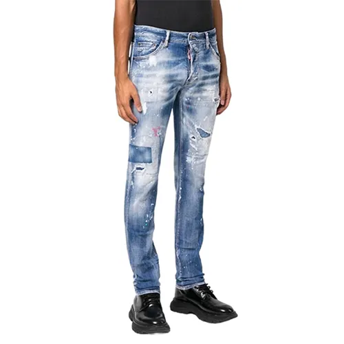 Quần Jean Nam Dsquared2 S74LB1271 D2 Monogram Cool Guy Màu Xanh Size 46