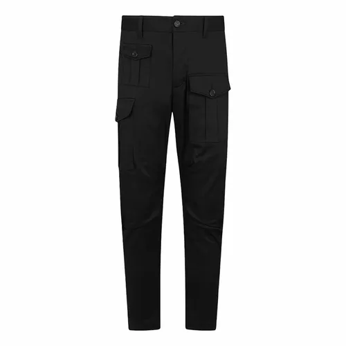 Thời trang Đen Quần kaki - Quần Kaki Nam Dsquared2 Cargo Chino S74KB0909 S39021 900 Màu Đen Size 46 - Vua Hàng Hiệu