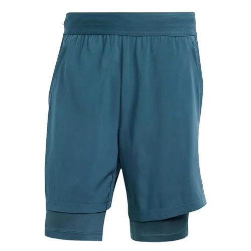 Quần Short Nam Adidas Yoga Premium Training Two-In-One IM1736 Màu Xanh Lam Size S