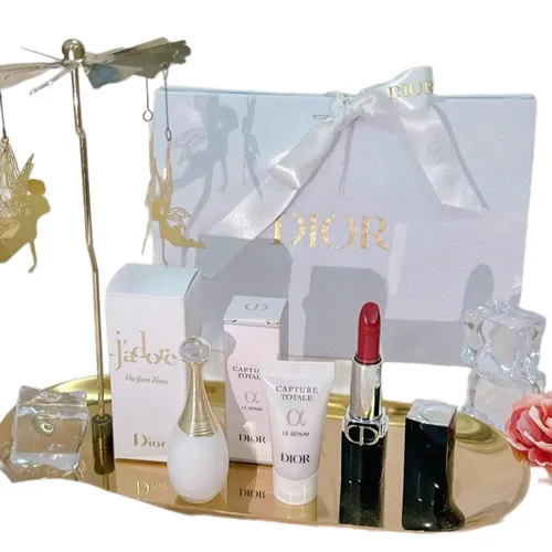 Nước hoa Dior Bộ sản phẩm - Set Nước Hoa Dior Jadore Parfum D'eau 5ml + Serum Dior Capture Totale 5ml + Son Dior 720 Set 3 Món - Vua Hàng Hiệu