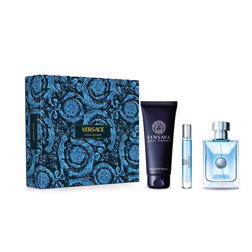 Set Nước Hoa Nam Versace Pour Homme (EDT 100ml, Mini EDT 10ml, Hair & Body Shampoo 150ml) - Nước hoa - Vua Hàng Hiệu