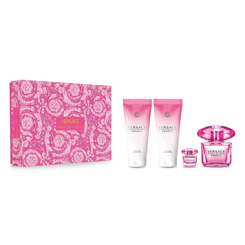 Nước hoa - Set Nước Hoa Nữ Versace Bright Crystal Absolu EDP Gift Box 4 Món ((EDP 90ml + EDP 5ml + Shower Gel 100ml + Body Lotion 100ml) - Vua Hàng Hiệu