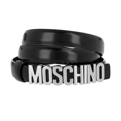 Thắt lưng Moschino - Thắt Lưng Nữ Moschino Logo Plaque Belt 1.8cm Màu Đen Size 80 - Vua Hàng Hiệu