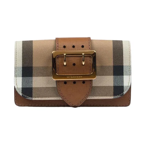 Burberry - Túi Đeo Chéo Nữ Burberry Madison Check Crossbody Bag Màu Be Kẻ - Vua Hàng Hiệu