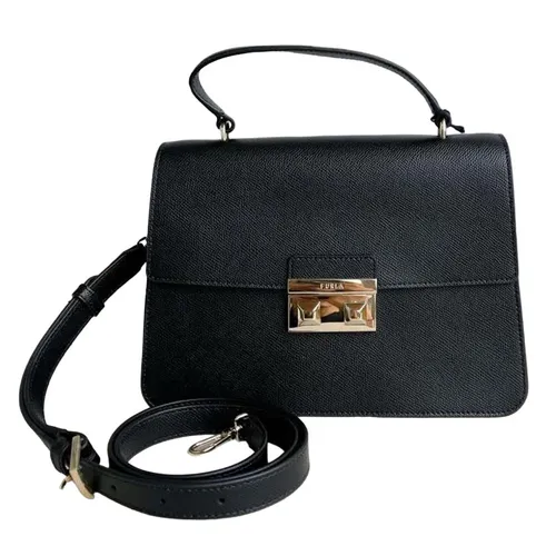 Túi xách Furla Túi đeo chéo - Túi Đeo Chéo Nữ Furla Bella Handle Màu Đen - Vua Hàng Hiệu