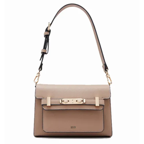 Lyn - Túi Đeo Vai Nữ Lyn Flawless M Shoulder Bags LL24FBS124 Màu Xám Nâu - Vua Hàng Hiệu