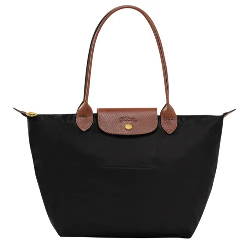 Túi Xách Nữ Longchamp Le Pliage Noir Origin M Bag Recycled Canvas L2605089001 Màu Đen - Túi xách - Vua Hàng Hiệu