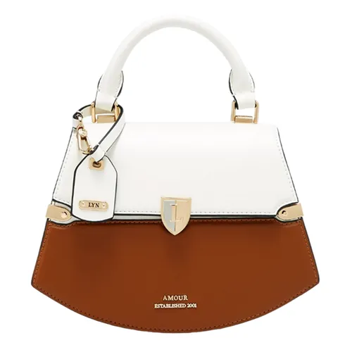Túi Xách Nữ Lyn Vezio Top Handle S Handbags LL24CBF255 Màu Nâu Trắng