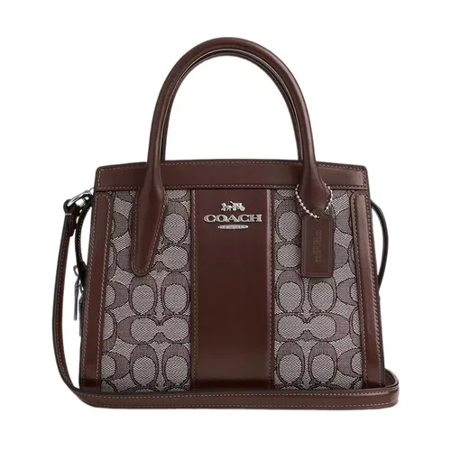 Túi xách Nâu đậm - Túi Xách Tay Nữ Coach Andrea Carryall Hand Bag CT766 Màu Nâu Đậm - Vua Hàng Hiệu