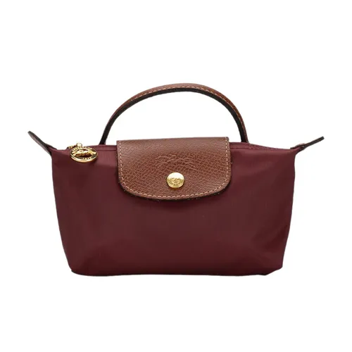 Túi Xách Tay Nữ Longchamp Le Pliage Pouch With Handle Bordeaux Màu Đỏ Đô