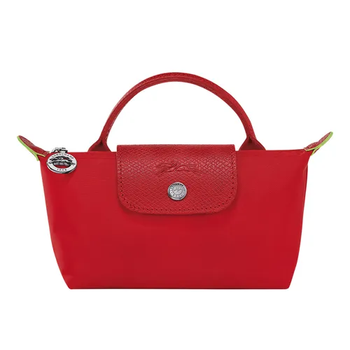 Túi Xách Tay Nữ Longchamp Le Pliage Pouch With Handle Tomato Màu Đỏ