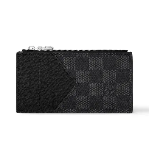 Túi xách - Ví Đựng Thẻ Louis Vuitton LV Coin Card Holder N64038 Màu Đen/Xám - Vua Hàng Hiệu