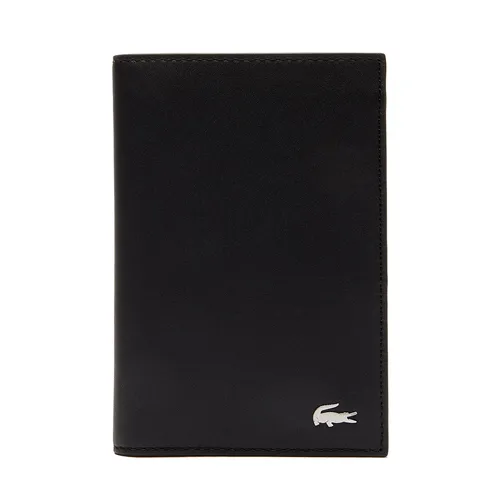 Túi xách Lacoste Ví - Ví Nam Lacoste Men's Fitzgerald Leather Passport Holder NH2305FG 000 Màu Đen - Vua Hàng Hiệu