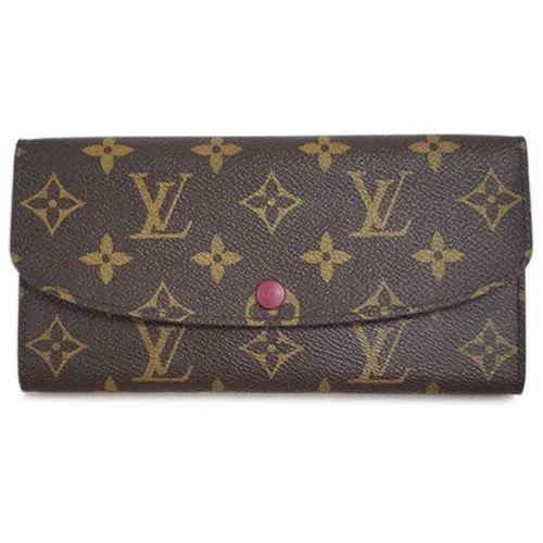 Ví Nữ Louis Vuitton LV Monogram Canvas Monogram Canvas Emilie Wallet M60697 Màu Nâu Đen