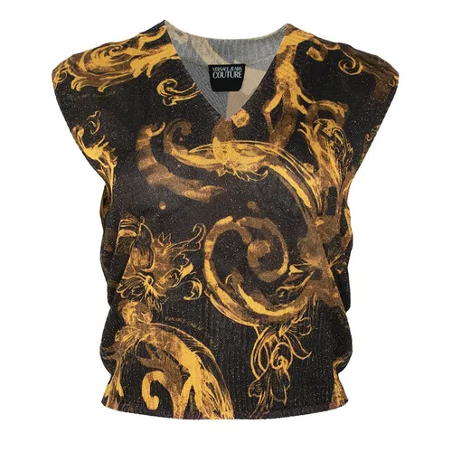 Áo Ba Lỗ Nữ Versace Jeans Couture 76HAFM20 CMN45 G89 Màu Đen - Vàng Size 38