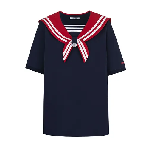 Áo Phông 13 De Marzo Bear Sailor T-Shirt Estate Màu Xanh Navy Size M