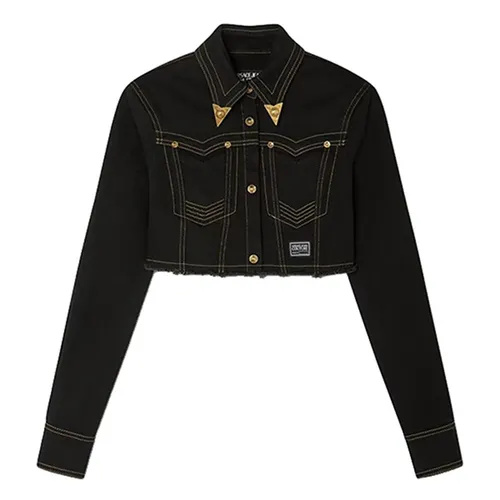 Áo Khoác Bò Nữ Versace D Str Slouchy28 Blk 76HAL253 DW060L54 909 Màu Đen Size 40