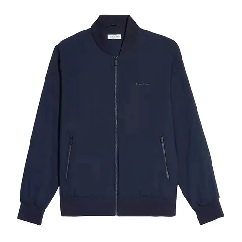 Thời trang Calvin Klein Áo khoác - Áo Khoác Nam Calvin Klein CK Matte Bomber Jacket 40FP512 410 Màu Xanh Navy Size XS (L) - Vua Hàng Hiệu