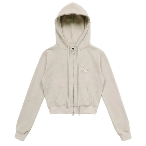 Badblood - Áo Khoác Nữ Badblood Beyond Soft Zip Up Hoodie Cream Màu Kem Size S - Vua Hàng Hiệu