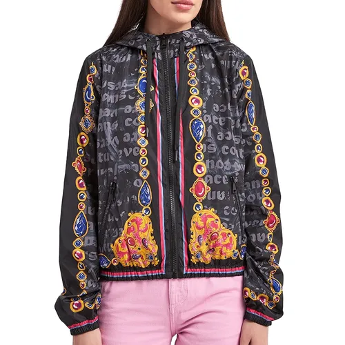 Thời trang - Áo Khoác Nữ Versace Jeans Couture Jacket Heart Baroque Black 76HASD01 CQ05S 899 Màu Đen Size 38 - Vua Hàng Hiệu