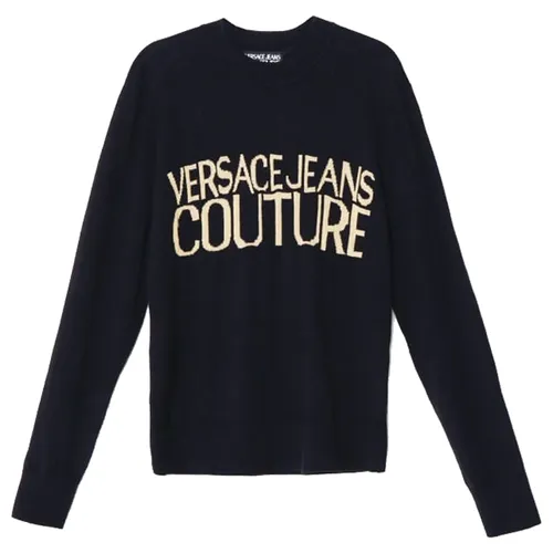 Áo Len Nam Versace Jeans Couture Jacquard Logo Sweater 77GAFM01-CMH80 Black Màu Đen Size S - Thời trang - Vua Hàng Hiệu