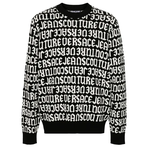 Áo Len Nam Versace Monogram Sweater 77GAFM03 CMN91 L01 Black/ White Màu Đen Trắng Size S - Thời trang - Vua Hàng Hiệu