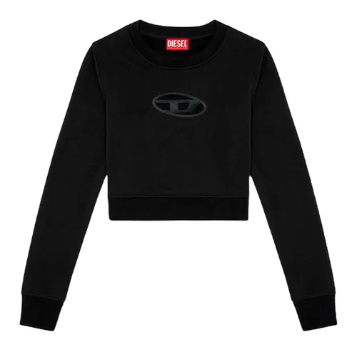 Áo Nỉ Nữ Diesel Cropped Sweatshirt With Cut-Out Logo A099310GRAC9XX Màu Đen Size XS - Thời trang - Vua Hàng Hiệu
