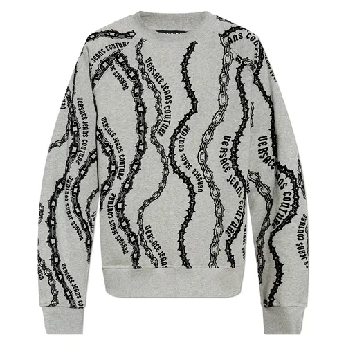 Thời trang - Áo Nỉ Sweater Nam Versace Jeans Couture With Logo 77GAI3X0 FS176 802 Màu Xám Đen Size M - Vua Hàng Hiệu