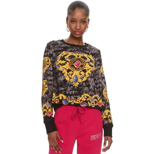 Áo Nỉ Sweater Nữ Versace Jeans Couture 76HAI3P9 FS152 G89 Phối Màu Size 38
