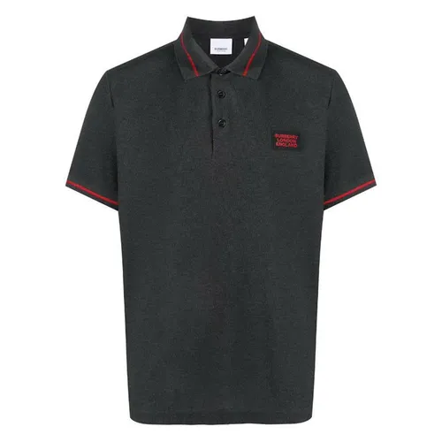 Thời trang - Áo Polo Nam Burberry Grenford Polo Charcoal Melange Màu Xám Đen Size M - Vua Hàng Hiệu