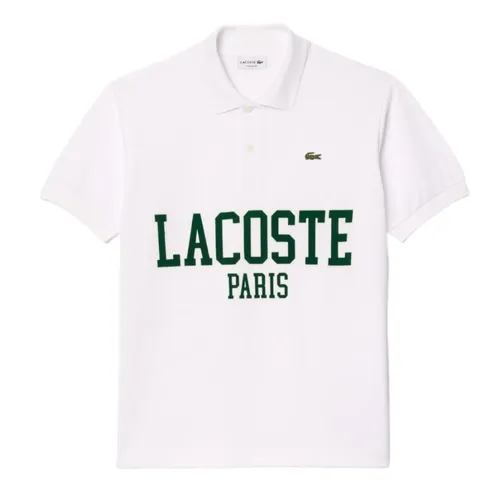 Áo Polo Nam Lacoste Men's Polo Petit Piqué Shirt PH7419-001 Màu Trắng Size 3