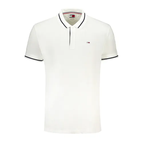 Thời trang Tommy Hilfiger Áo Polo Mỹ - Áo Polo Nam Tommy Hilfiger Tipping Polo Shirt DM0DM19504_BIYBR Màu Trắng Size S - Vua Hàng Hiệu