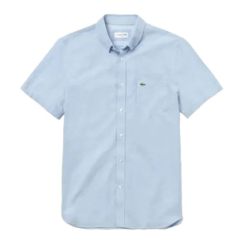 Áo Sơ Mi Nam Ngắn Tay Lacoste Regular CH4975-58M Màu Xanh Nhạt Size 39 L - Thời trang - Vua Hàng Hiệu