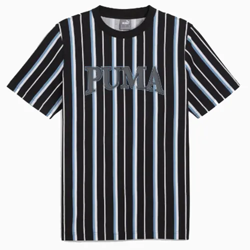Thời trang Puma - Áo Thun Nam Puma Men's Round Neck Short Sleeve Striped TShirt Squad 678973_01 Màu Đen Kẻ Size S - Vua Hàng Hiệu
