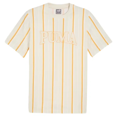 Áo Thun Nam Puma Men's Round Neck Short Sleeve Striped TShirt Squad 678973_87 Màu Be Vàng Size S