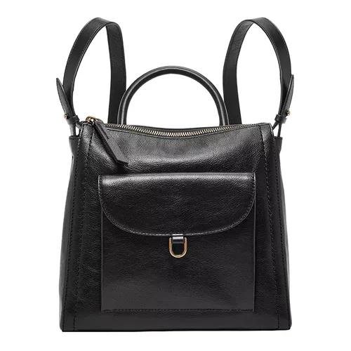 Túi xách - Balo Nữ Fossil Parker Leather Small Backpack ZB1797001 Màu Đen - Vua Hàng Hiệu