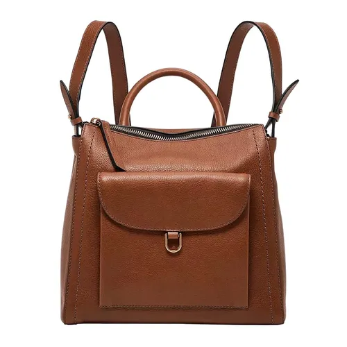 Túi xách - Balo Nữ Fossil Parker Leather Small Backpack ZB1797200 Màu Nâu - Vua Hàng Hiệu