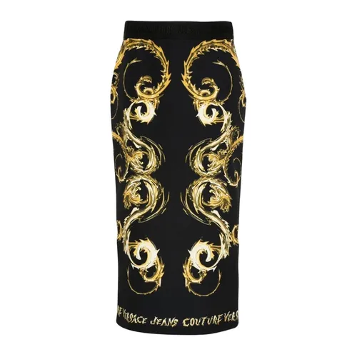 Chân Váy Nữ Versace Jeans Couture Black With Baroque Printed 77HAE8P6NS559G89 Màu Đen Vàng Size 40 - Thời trang - Vua Hàng Hiệu