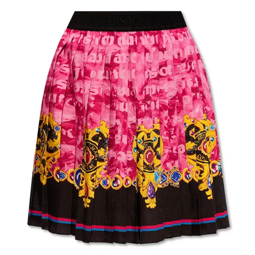 Chân Váy Versace Jeans Couture Pink Pleated Skirt 76HAE8P1 NS458 G49 Màu Hồng Đen Size 38 - Thời trang - Vua Hàng Hiệu