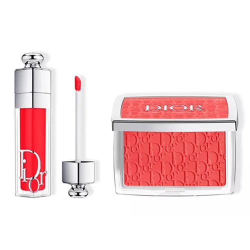 Combo 2 Món Son Dior Addict Lip Maximizer 015 Cherry Màu Đỏ Cherry Và Phấn Má Dior Rosy Glow Blush 4.4g - Son Môi - Vua Hàng Hiệu
