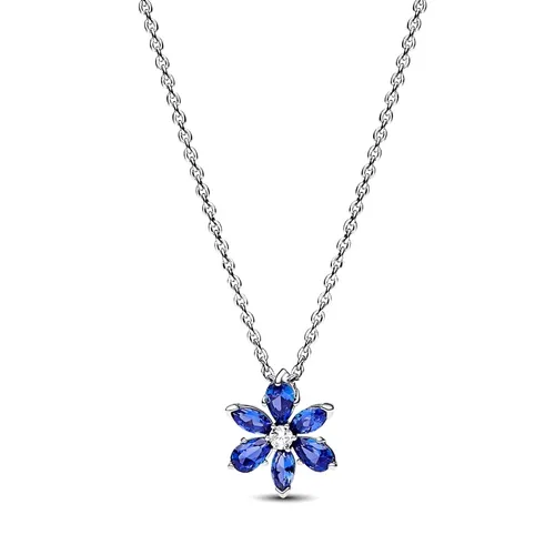 Dây Chuyền Nữ Pandora Sparkling Blue Herbarium Cluster Pendant Necklace 392387C02 Màu Bạc Xanh