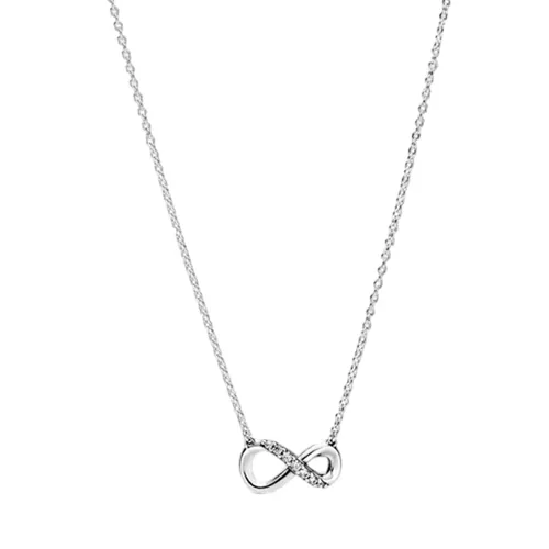 Dây Chuyền Pandora Sparkling Infinity Collier Necklace Màu Bạc QP - Trang sức - Vua Hàng Hiệu