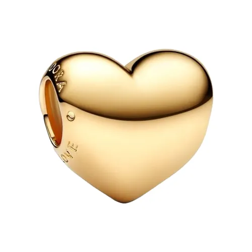 Hạt Vòng Charm Pandora Be Love Engravable Heart Charm 763439C00 Màu Vàng Gold