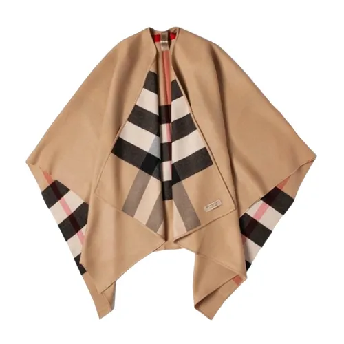 Khăn Choàng Nữ Burberry Reversible House Check Camel 40294061 Màu Nâu Be