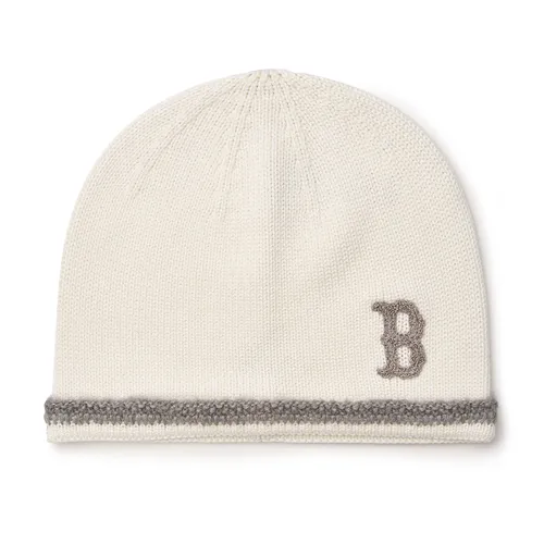 Mũ nón - Mũ Len MLB Basic Premium No Lip Beanie Boston Red Sox 3ABNBM846-43CRS Màu Trắng Kem - Vua Hàng Hiệu