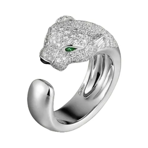 Nhẫn Nữ Jewery Luxury Panthère De Cartier Ring Màu Vàng Trắng - Trang sức - Vua Hàng Hiệu