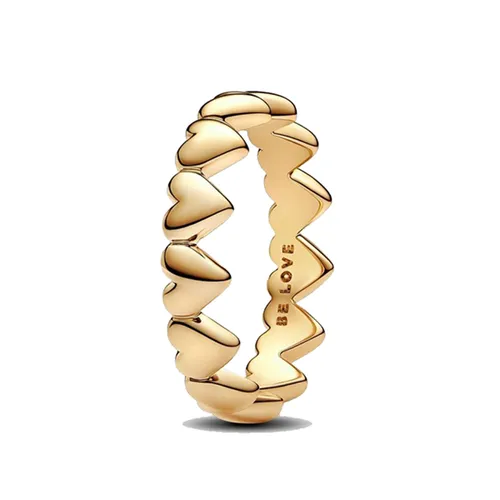 Nhẫn Nữ Pandora Row Of Hearts Ring 163427C00 Màu Vàng Gold - Trang sức - Vua Hàng Hiệu
