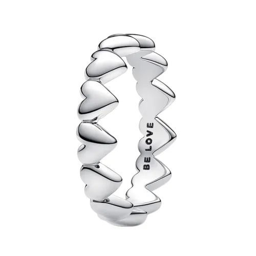 Nhẫn Nữ Pandora Row Of Hearts Ring 193427C00 Màu Bạc