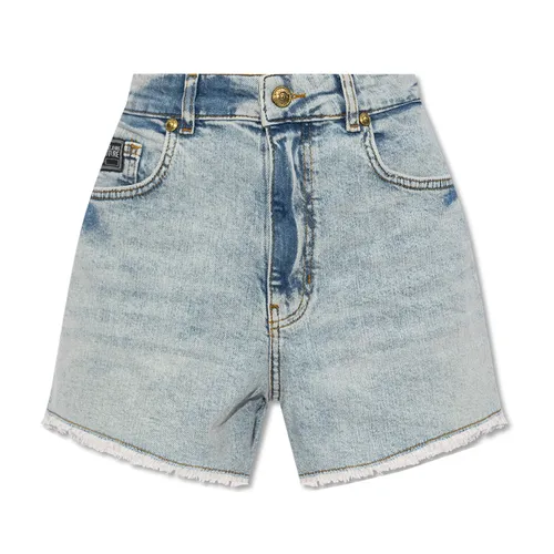 Thời trang - Quần Short Nữ Versace Jeans Couture Shorts 76HAD541 CDW95 904 Màu Xanh Nhạt Size 24 - Vua Hàng Hiệu